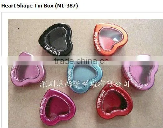 heart shape metal tins small lip balm tin small storage box cute tins