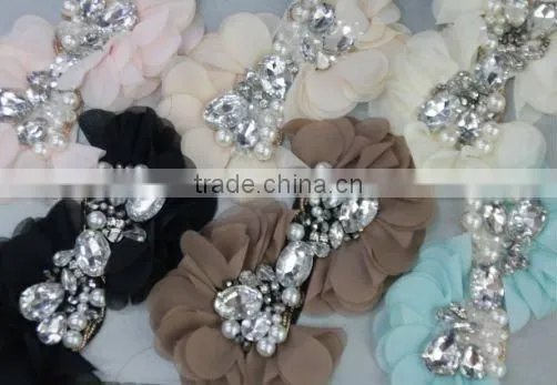 chiffon flower hair clip