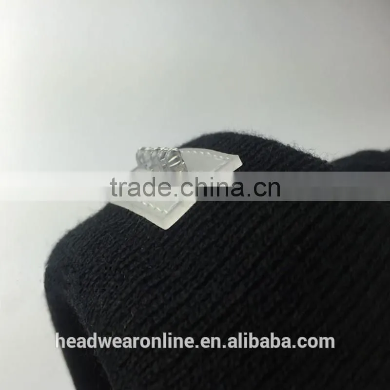 100% Acrylic Blank CC Beanie Winter Led Light Ski Knitted Hat Led Cap