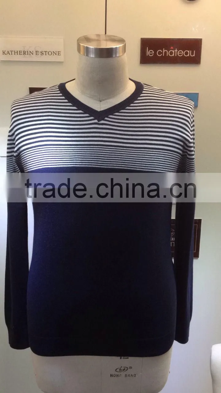 2015 New fashion knitting men sweater sleeve theme 3