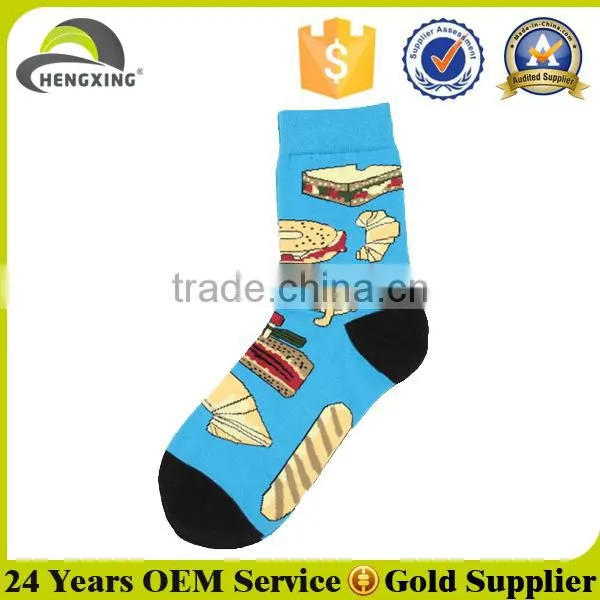 Hot sale Printed foods socks custom