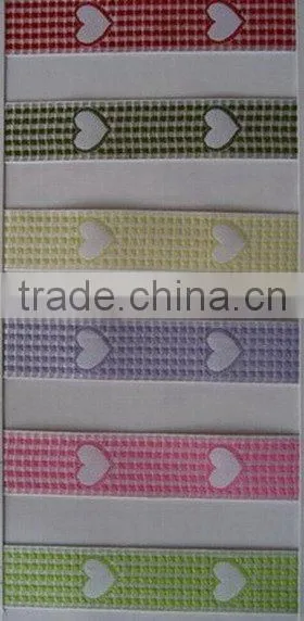 2015 china directly factory customized coral satin ribbon with bcutting