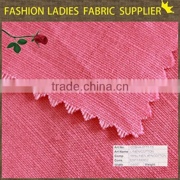 shaoxing cicheng fashion cotton natural linen fabric rustic