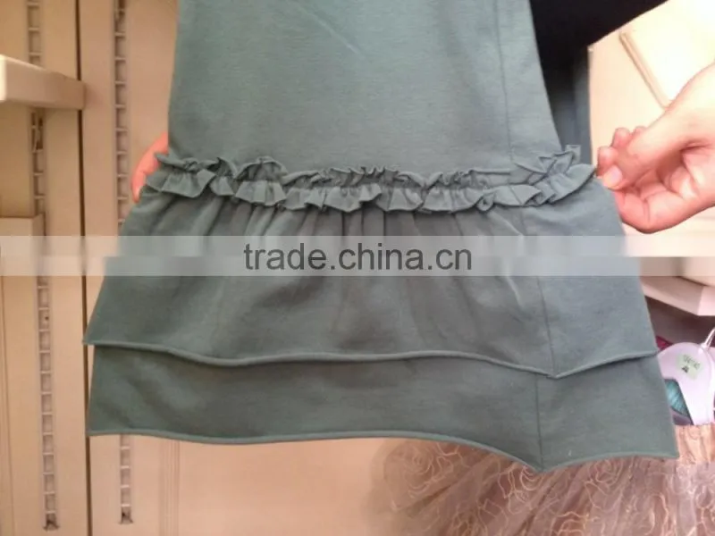 wholesale plus size fashion design loose women cotton knit ruffle pants