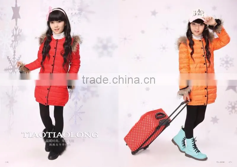 Cute funny new style fleece winter girls jacket