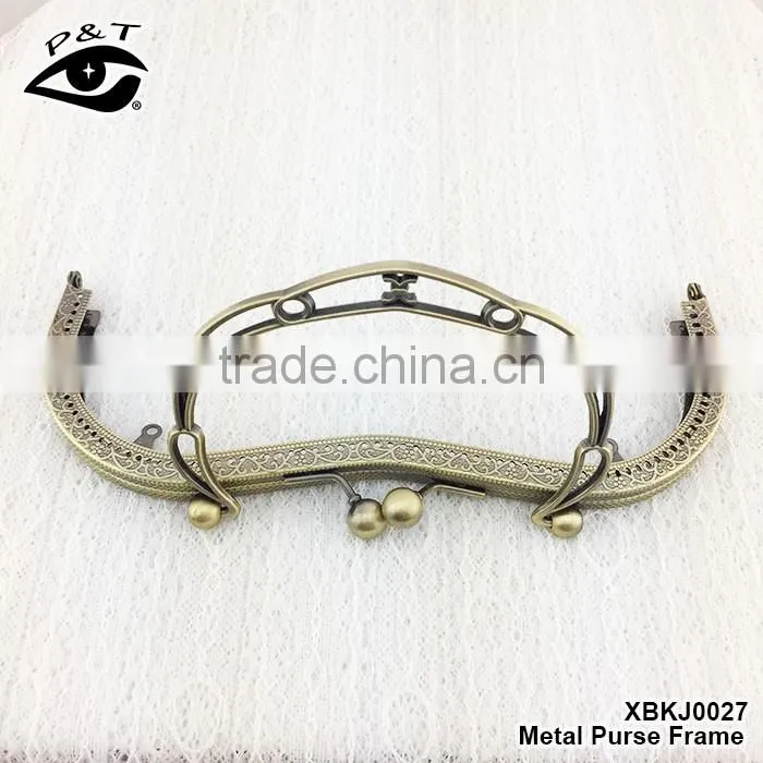 High quality antique broze Handle Type metal purse bag frames