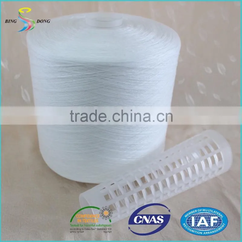 60s/3 z twist raw white 100% virgin polyester spun yarn