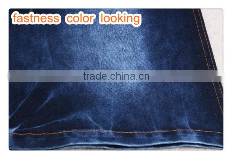wholesale 100% rope dye cotton jersey knitted denim fabric