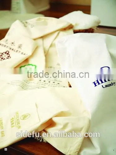 Most Popular Washable Friendly Custom Canvas Drawstring Laundry Bag for Hotel