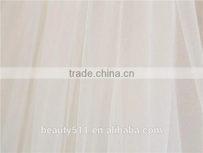 2017 wholesale new grance long lace bridal wedding veil long Tulle emboried lace bridal wedding veils HL12
