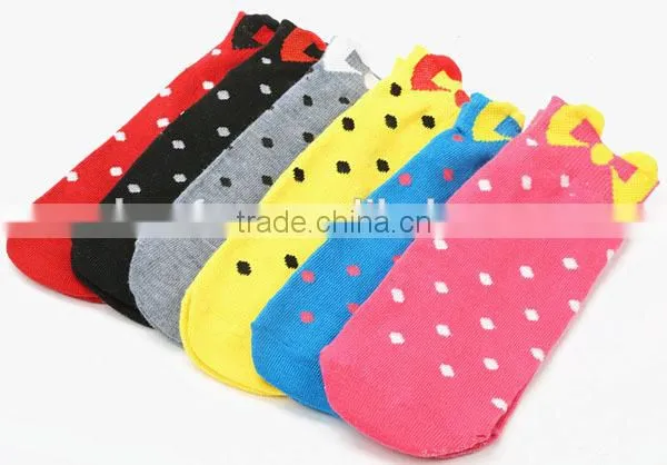 fashion cotton pretty bowknot women socks