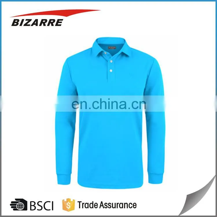 Vogue long sleeve custom polo shirts no minimum