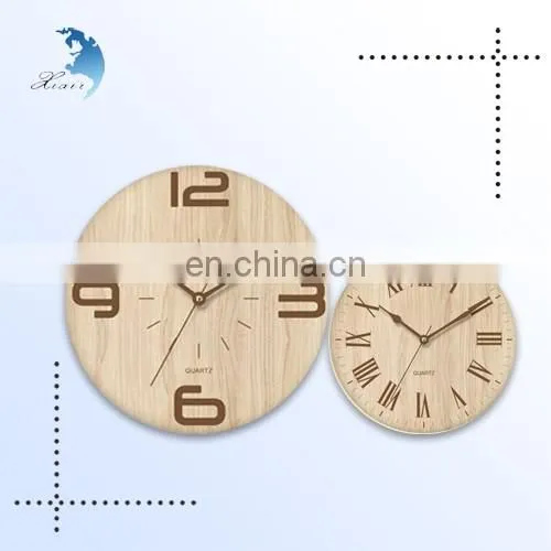 Direct from manufactures home decorative 24 hour time digital antique wooden wall clock