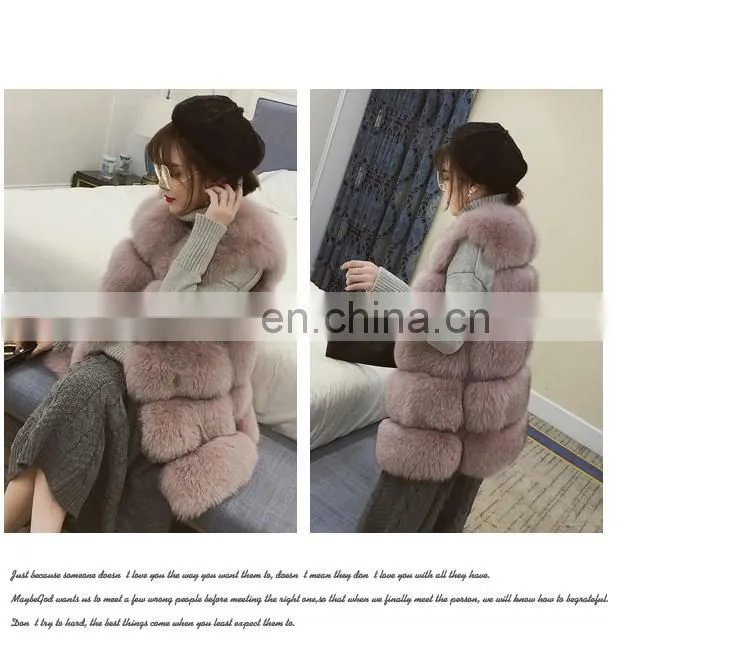 2016 New Fashion Women Luxury Vest Hot Sale Lady Vest Real Fox Fur Waistcoat