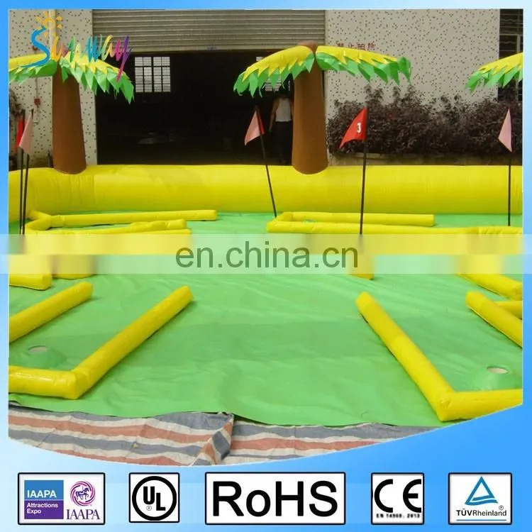 Commercial Inflatable Golf Game Inflatable Golf Arena Inflatable Golf Practice Field for sale
