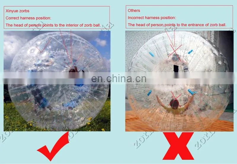 Top sale nice design clear inflatable land grass walking ball