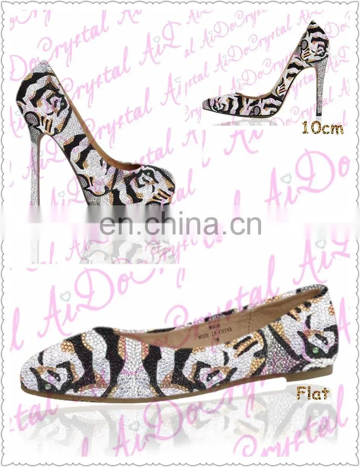 Aidocrystal black and white 12cm high heels Sexy nighclub fish head women model sandal Italian shoes and bag