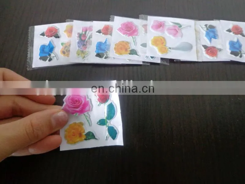 Fashion design promotional colorful lovely cartoon small puffy stickers
