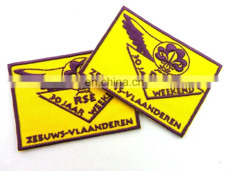 good quality embroidery/embroidered garment machine label