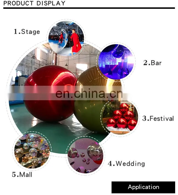 Good Price Colorful PVC Inflatable Reflective Ball Inflatable Christmas Mirror Sphere For Events Advertising Christmas Sale