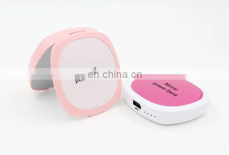 Hot Gift Quick 4000Mah Charging Make Up Portable Mirror Mobile smart Powerback