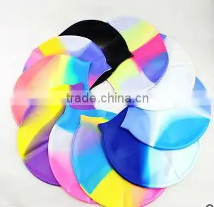 2013 Eco-friendly red shark cartoon silicone swim cap