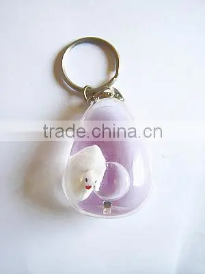Promotional Cubic Shaped with Dice Acrylic Keychain, Wholesale Plastic Keyring
