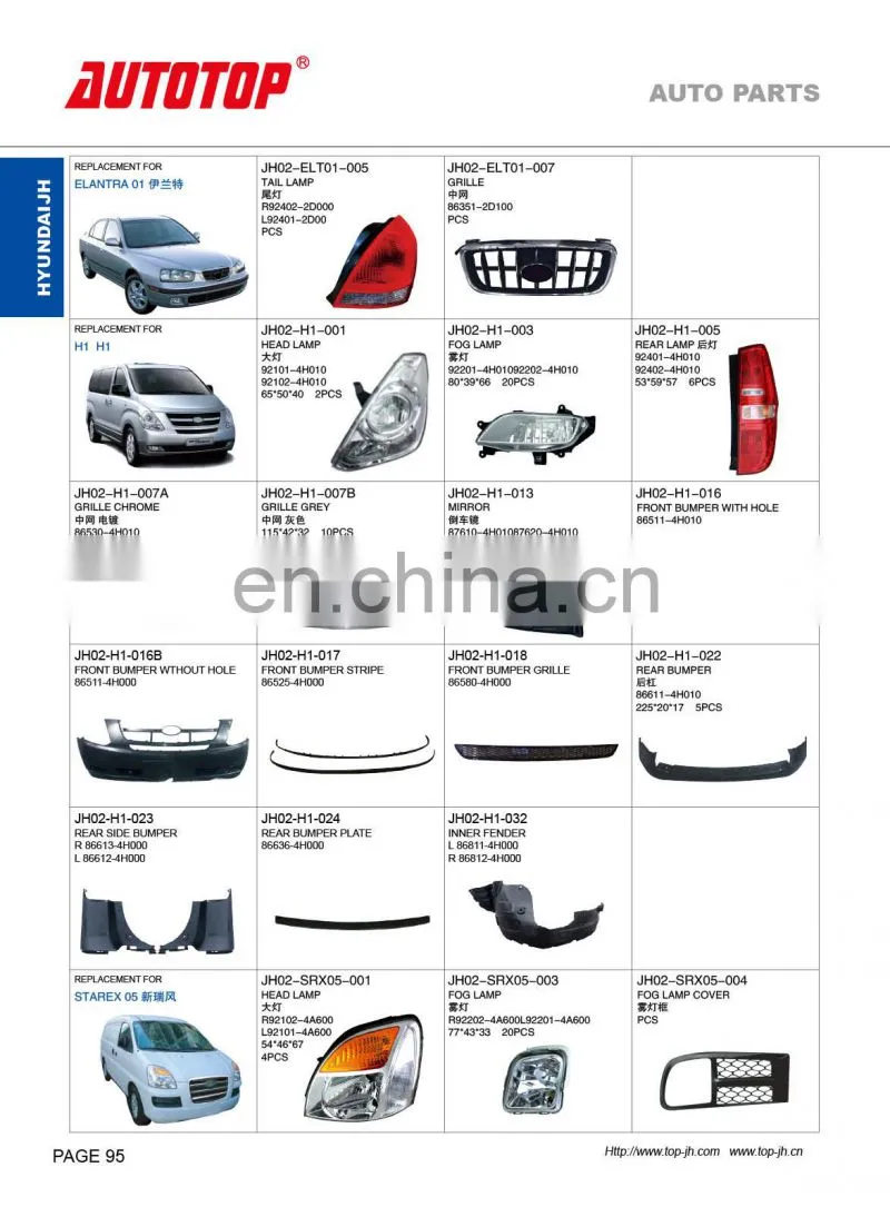 CARVAL/JH/AUTOTOP AUTO PARTS FOR HYUNDA STARE 2005