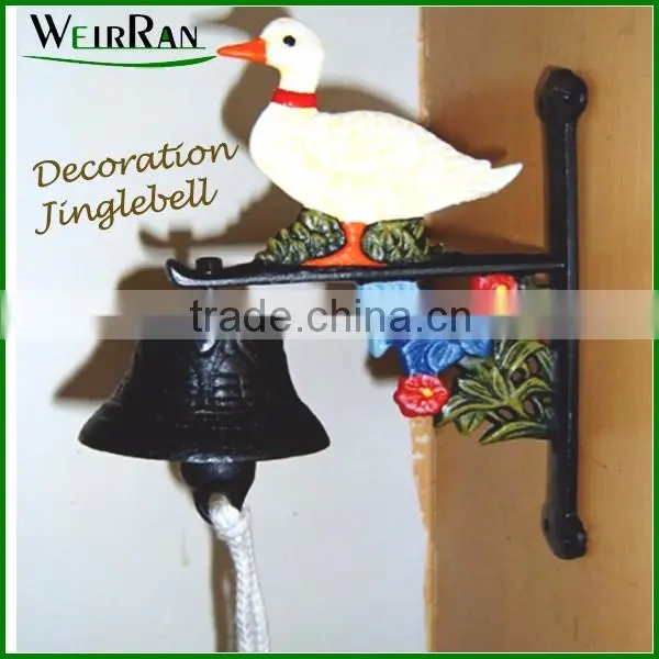 (1063) wrought Iron decorative jingle bell metal artware animal welcome doorbell
