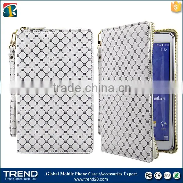 alibaba express protective zipper leather case for samsung tab 4 8 inch