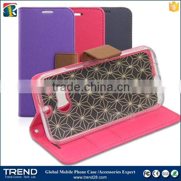 for HTC M8 china supplier wallet leather flip cover case