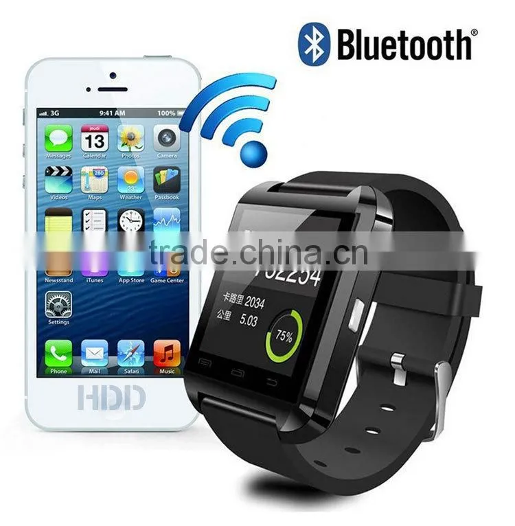 2014 portable wrist u8 m26 bluetooth smart watch bluetooth watch wholesale wrist watch