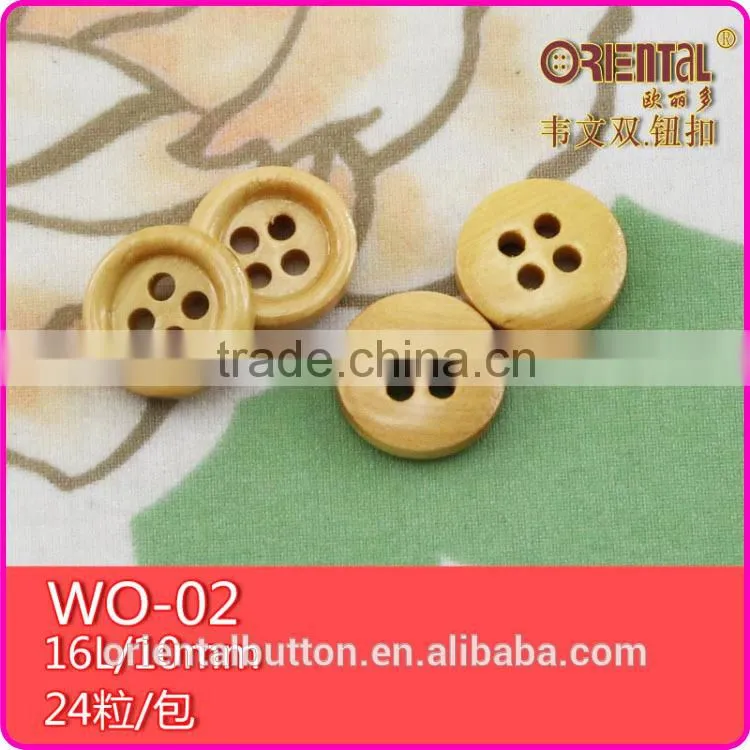 coated warter proof flatback rim natural wooden shirts button