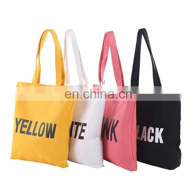 Hot Sale Wholesale 100% Cotton Women Handbag Large Canvas Tote Bag with Custom Printed Logo