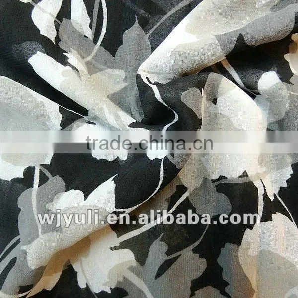 100% polyester printed chiffon for women dress