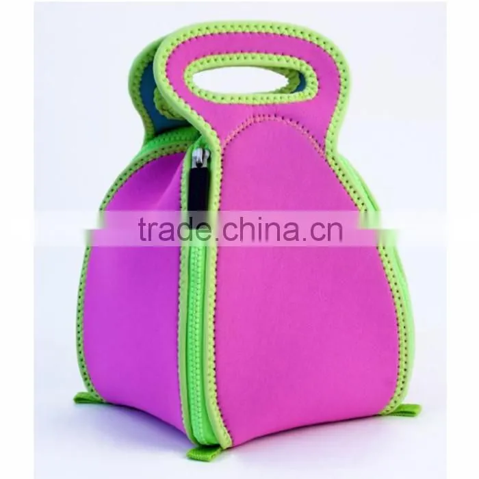 High quantity colorful neoprene lunch tote bag for adult