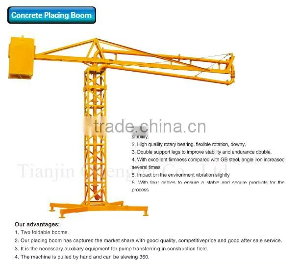 18m Hydraulic concrete boom placer,placing boom