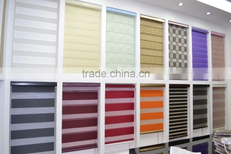 2016 wholesale factory drape window / zebra blind / horizontal roller blind