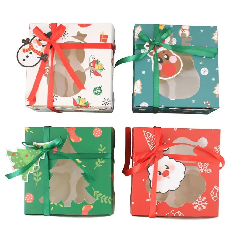 Creative Christmas cupcake packing boxwith window Snow melly custard tart pudding cup Muffin cup cake packing box (2).jpg.webp