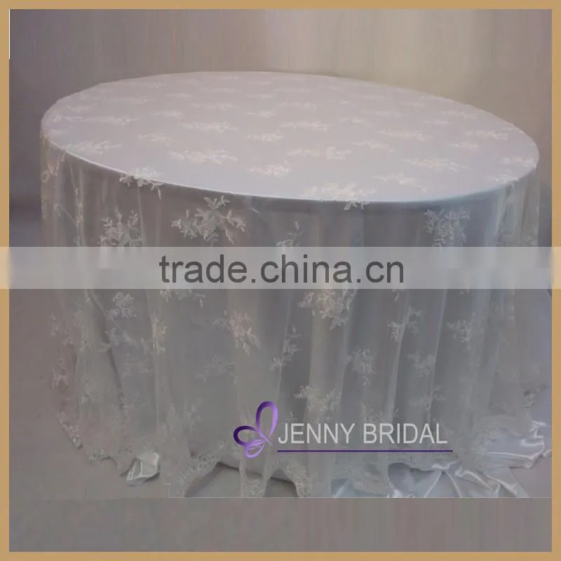 TL002C factory custom-made round lace tablecloth