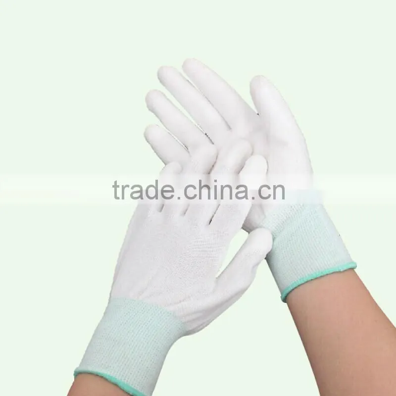 PU coated glove with nylon,pu palm coated glove,pu glove