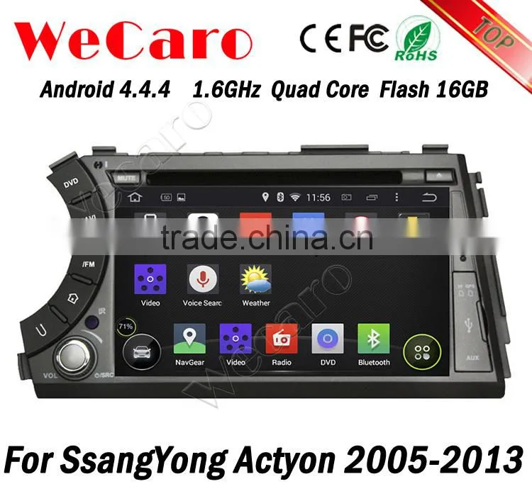 Wecaro WC-SY7020 android 4.4.4 car dvd gps for ssangyong actyon car multimedia player 2005 - 2013 with radio 3G wifi playstore