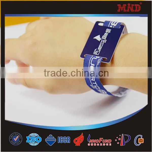 MDW204 Custom Design One Time Use Disposable NFC Woven RFID Wristband for Event