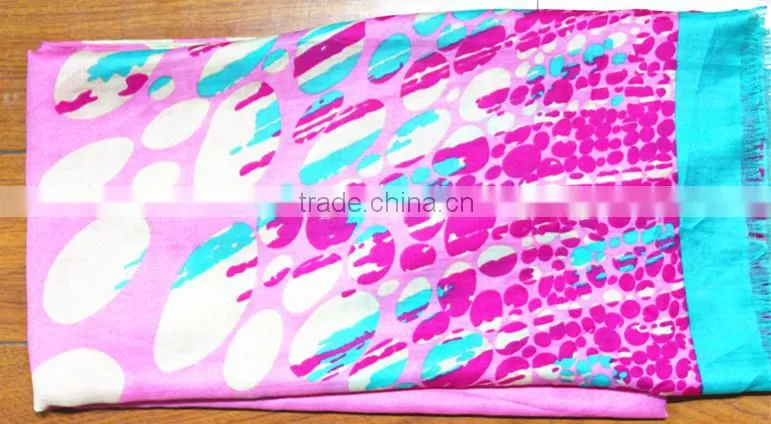Fashionable voile scarf flower printed long scarf woven scarf tartan plaid scarf