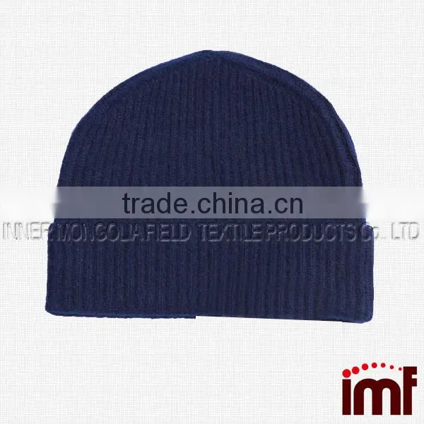 100% Pure Cashmere Ribbed Ultra Plush Hat