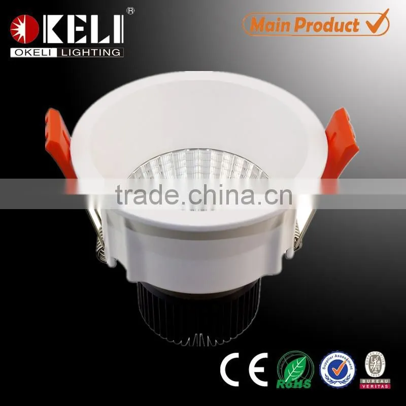 Die casting aluminum cob led recessed downlight