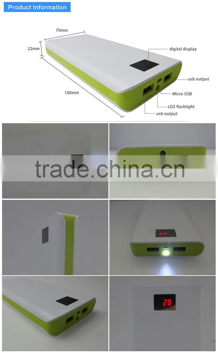 import mobile phone accessories wholesale Oem power bank with led charge indicator