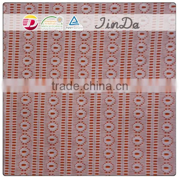 Nylon white elastic polish lace fabric for baby dress
