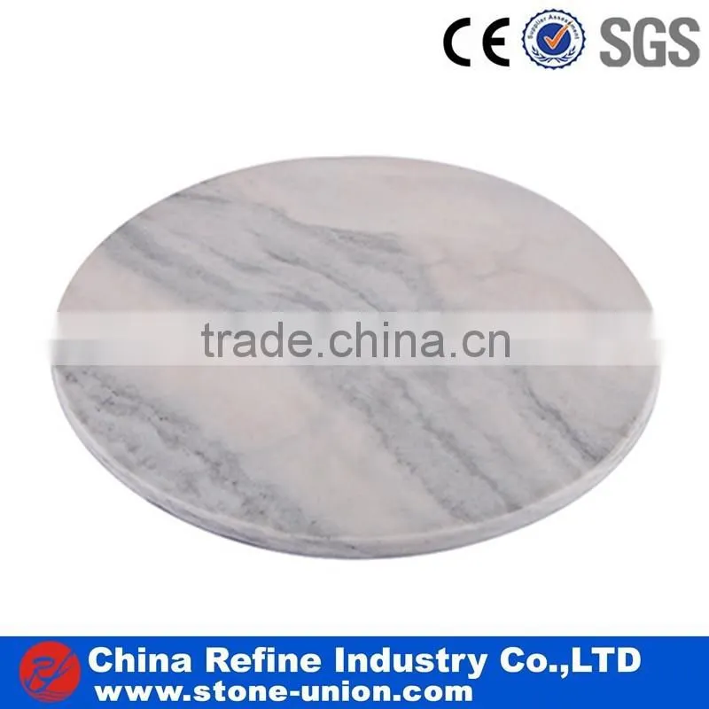 White Marble Wine and Food Serving Dinner Plates Natural Stone Tea Tray