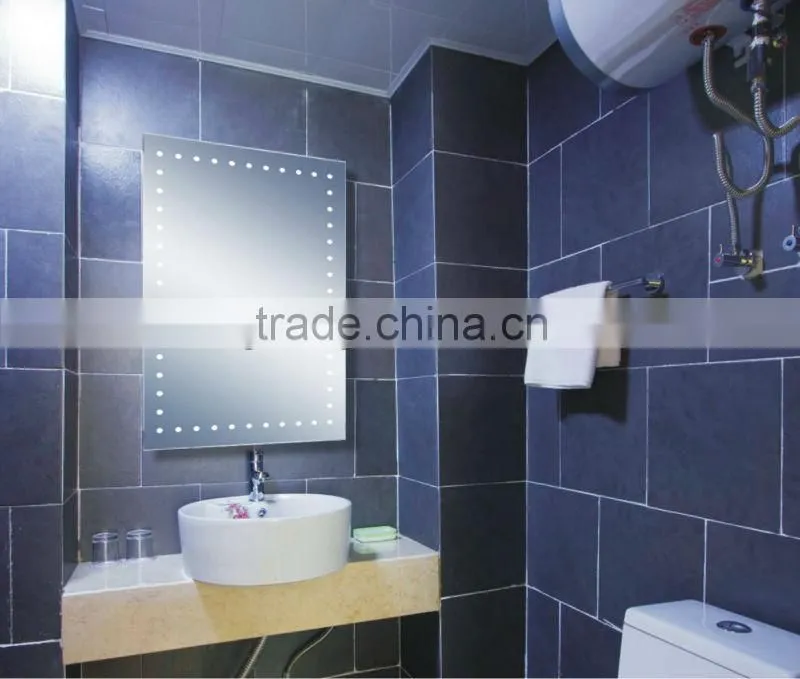 2013 hot product IP44 touch screen bathroom mirror with LED light